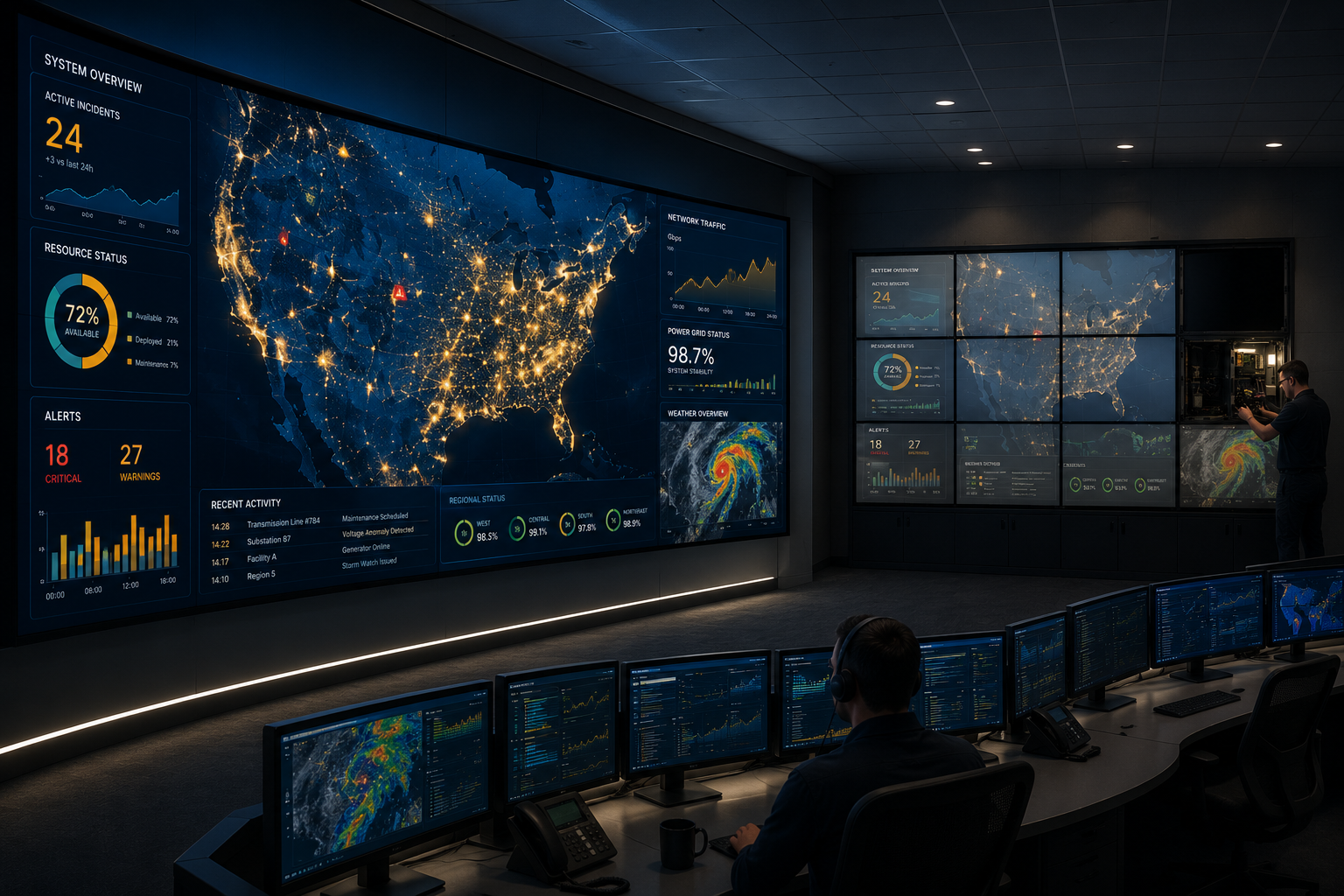 dvLED vs. Rear Projection Cubes: Choosing the Right Video Wall for Your Control Room